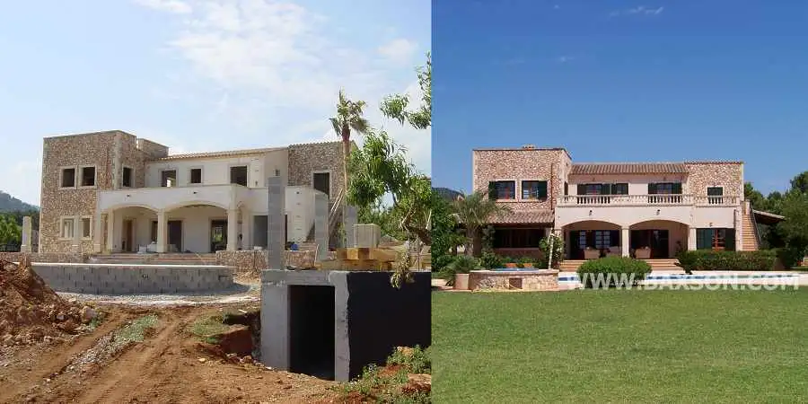 Finished Project New Construction Mallorca Finca with pool 
