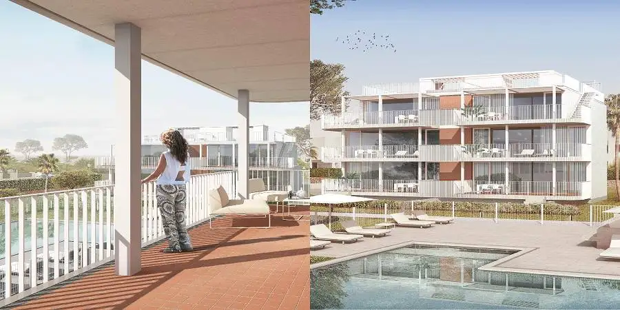 New build modern apartment in Cala Egos beside the beach 