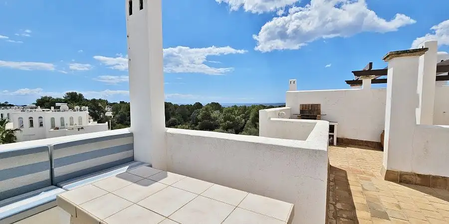 Penthouse with seaview  from private rooftop terrace southeast Majorca 