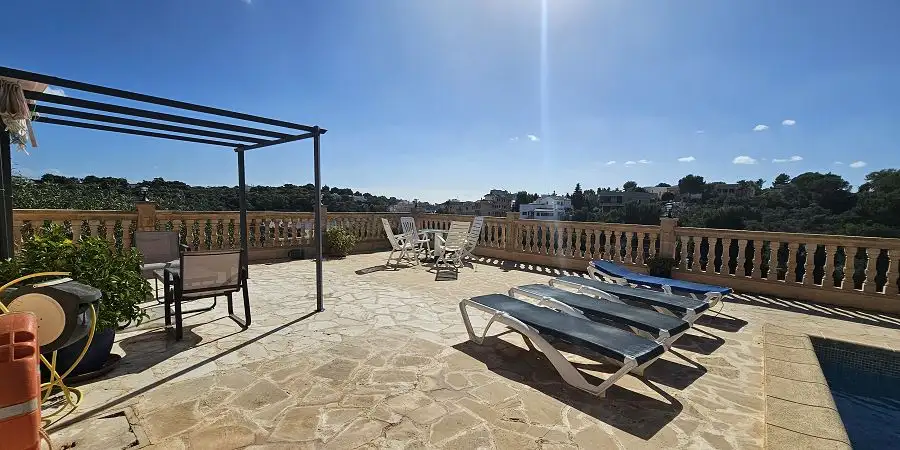 Superb villa with sea and marina views, with a pool - excellent location in Porto Petro, Mallorca! 