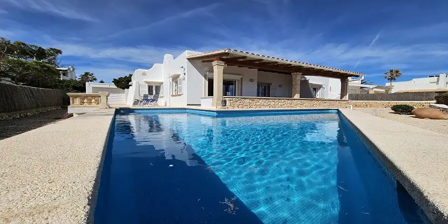 Beach front villa with pool, own access to the Sea, Es Forti, Mallorca
