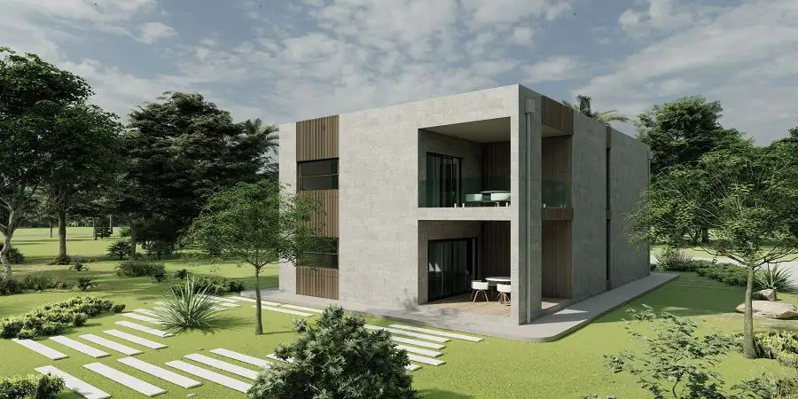 Villa in a modern design, eco-friendly, energy-efficient, short construction time, turnkey 