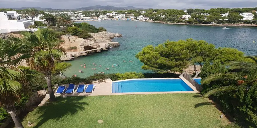 Sea front villa in Es Forti with views all the way to Cala Dor marina and beach access. 