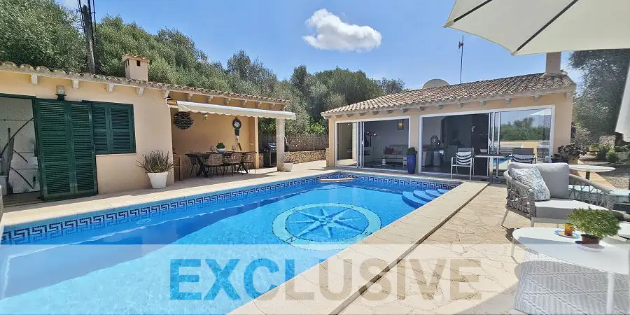 Santanyi Villa with heated pool, modernized and a guest house, Mallorca