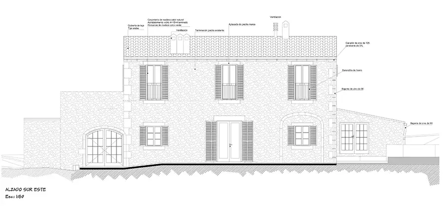 Finca refurbing project with building permit Es Carritxo near Cas Concos 