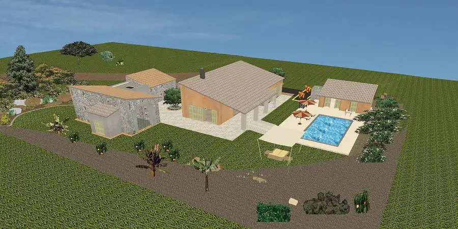 Beautiful rustic plot on the outskirts of Santanyi with basic project 